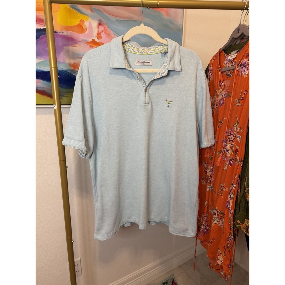 Tommy Bahama Men's Short‎ Sleeve Island Zone Blue Size XL